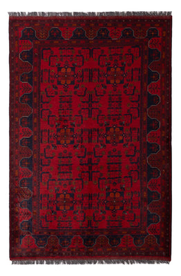 Afghaans tapijt - Kunduz - 189 x 129 cm - donkerrood