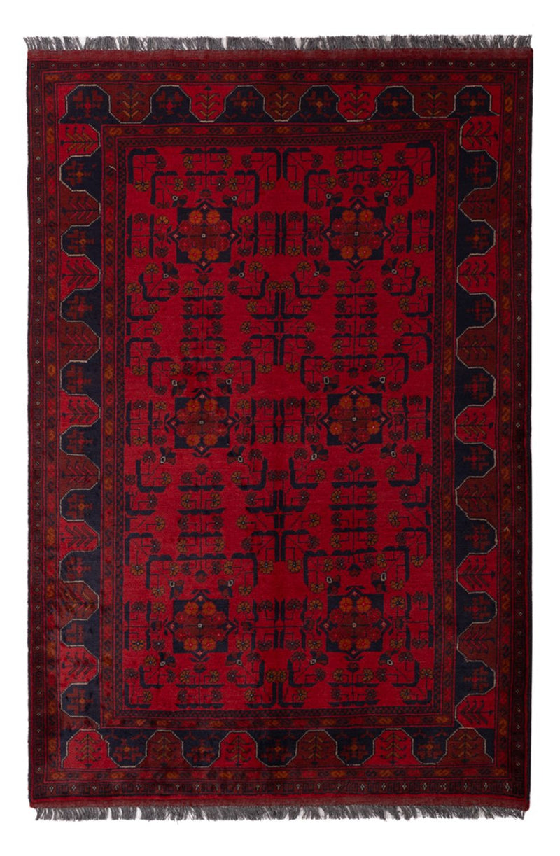Afghaans tapijt - Kunduz - 189 x 129 cm - donkerrood