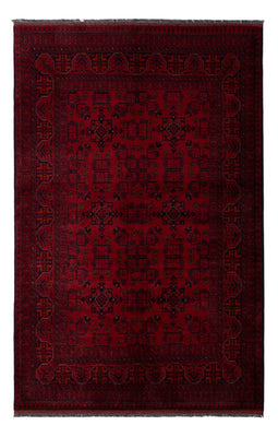 Afghaans tapijt - Kunduz - 198 x 129 cm - donkerrood