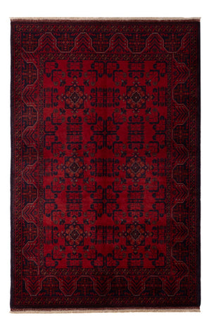 Afghaans tapijt - Kunduz - 195 x 125 cm - donkerrood