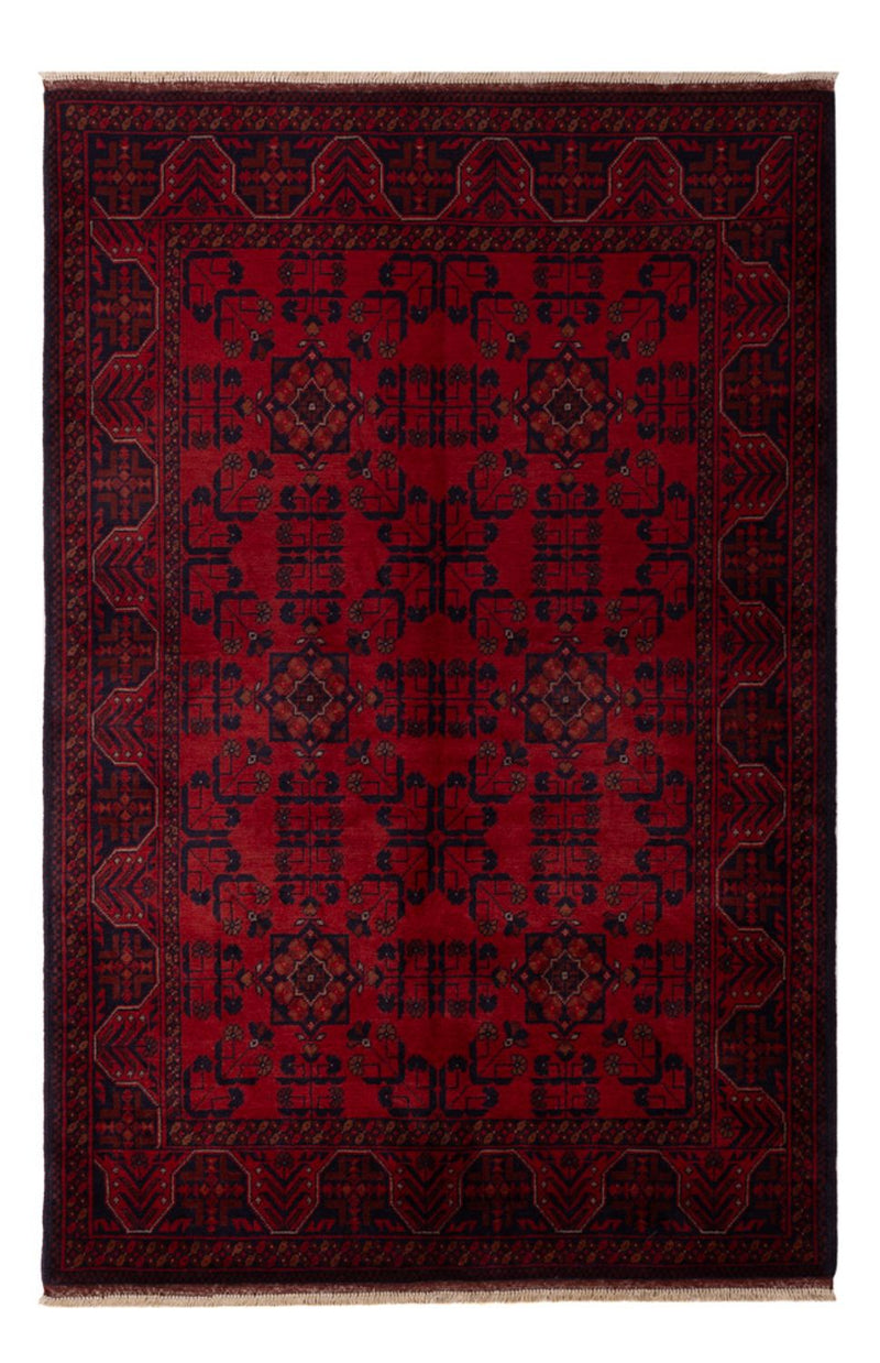 Afghaans tapijt - Kunduz - 195 x 125 cm - donkerrood