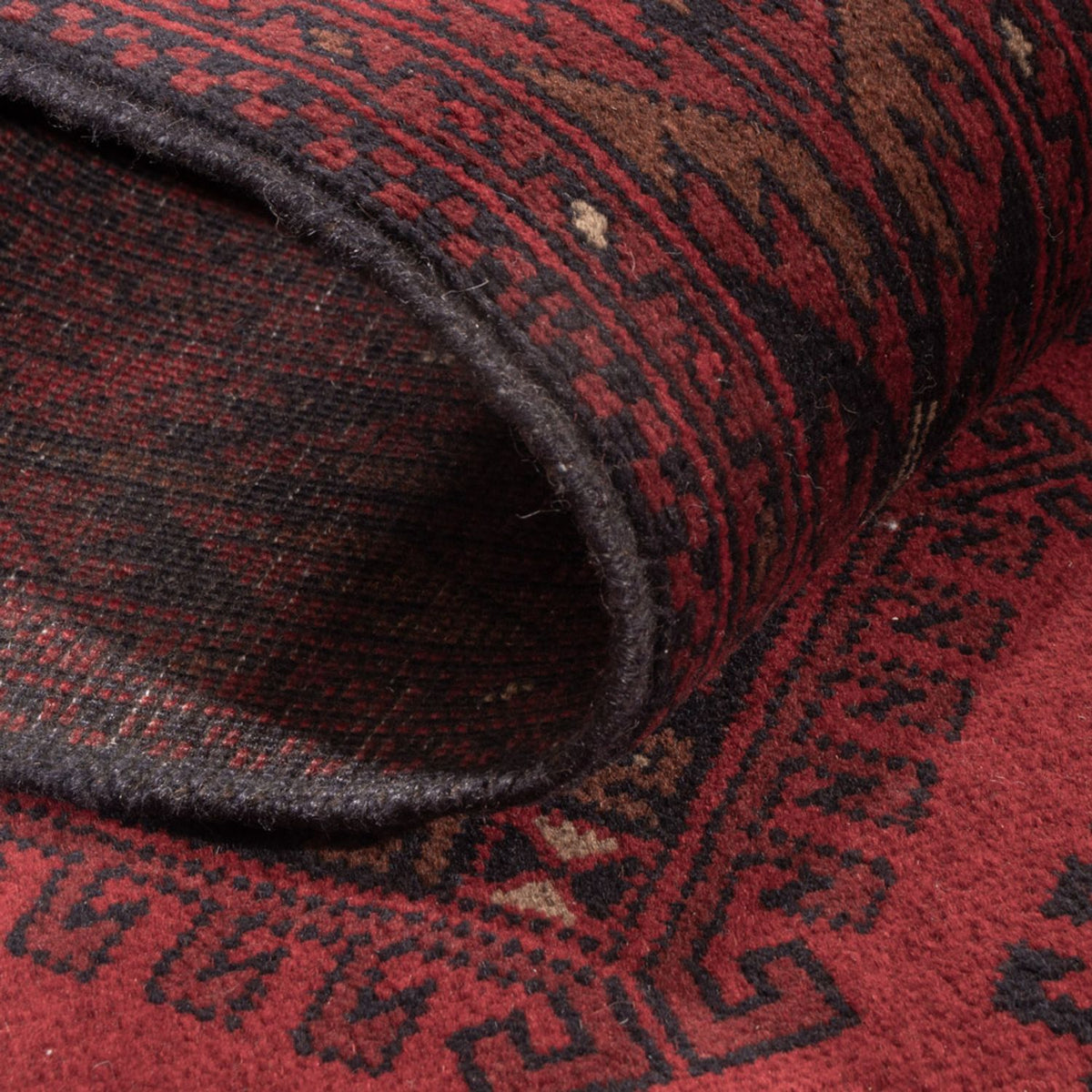 Afghaans tapijt - Kunduz - 196 x 129 cm - donkerrood