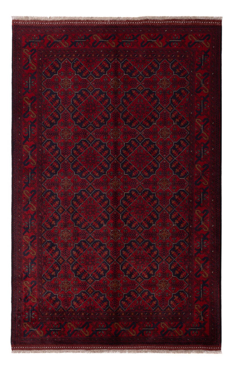 Afghaans tapijt - Kunduz - 196 x 123 cm - donkerrood