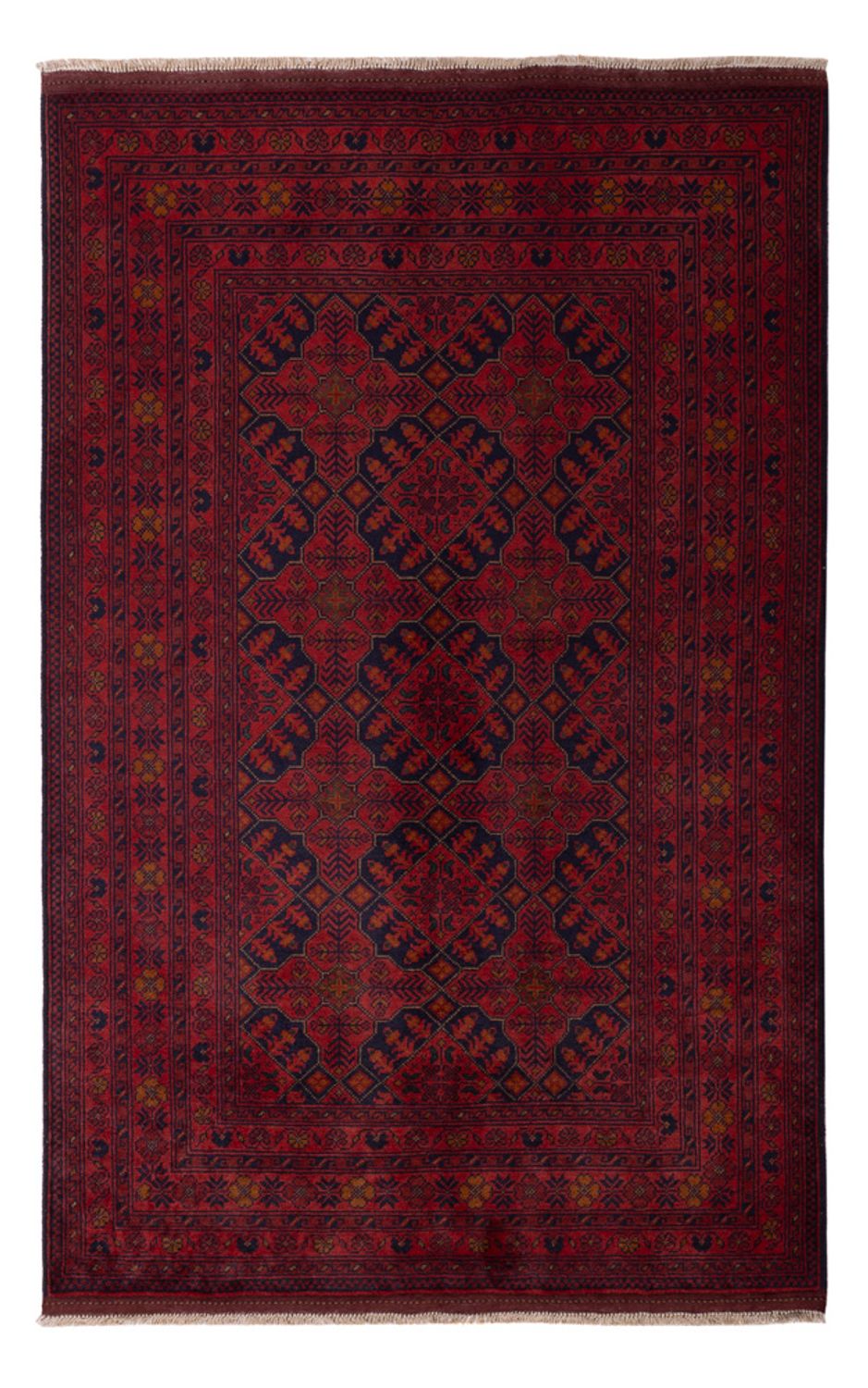 Afghaans tapijt - Kunduz - 193 x 124 cm - donkerrood