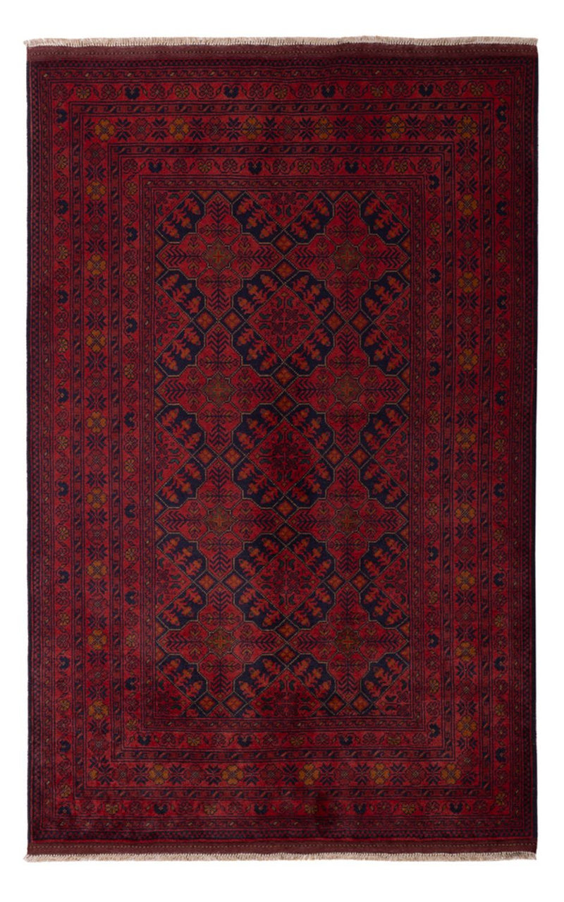 Afghaans tapijt - Kunduz - 193 x 124 cm - donkerrood
