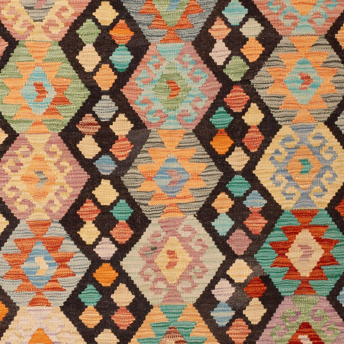 Kelim tapijt - Splash - 300 x 197 cm - veelkleurig