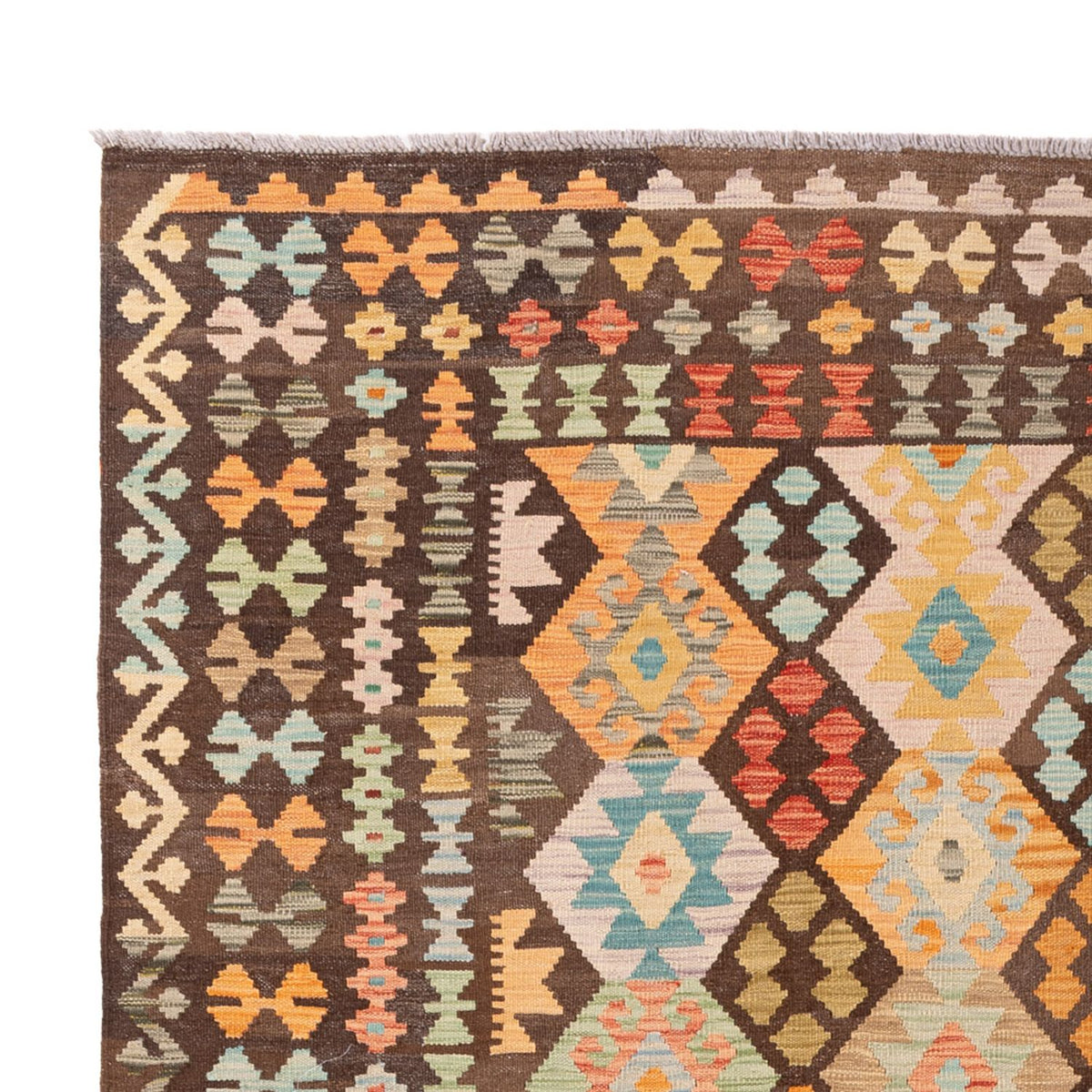 Kelim tapijt - Splash - 297 x 205 cm - veelkleurig