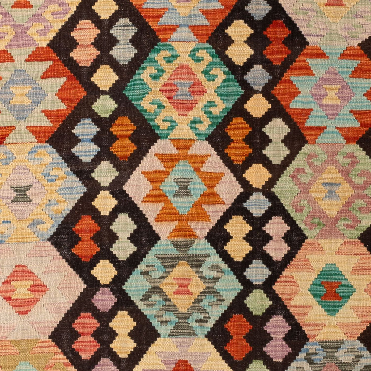 Kelim tapijt - Splash - 290 x 203 cm - veelkleurig