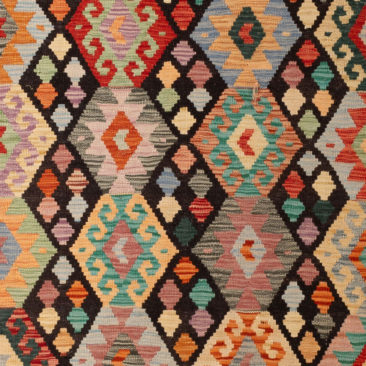 Kelim tapijt - Splash - 298 x 201 cm - veelkleurig