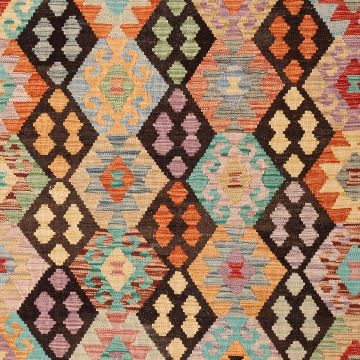 Kelim tapijt - Splash - 296 x 208 cm - veelkleurig