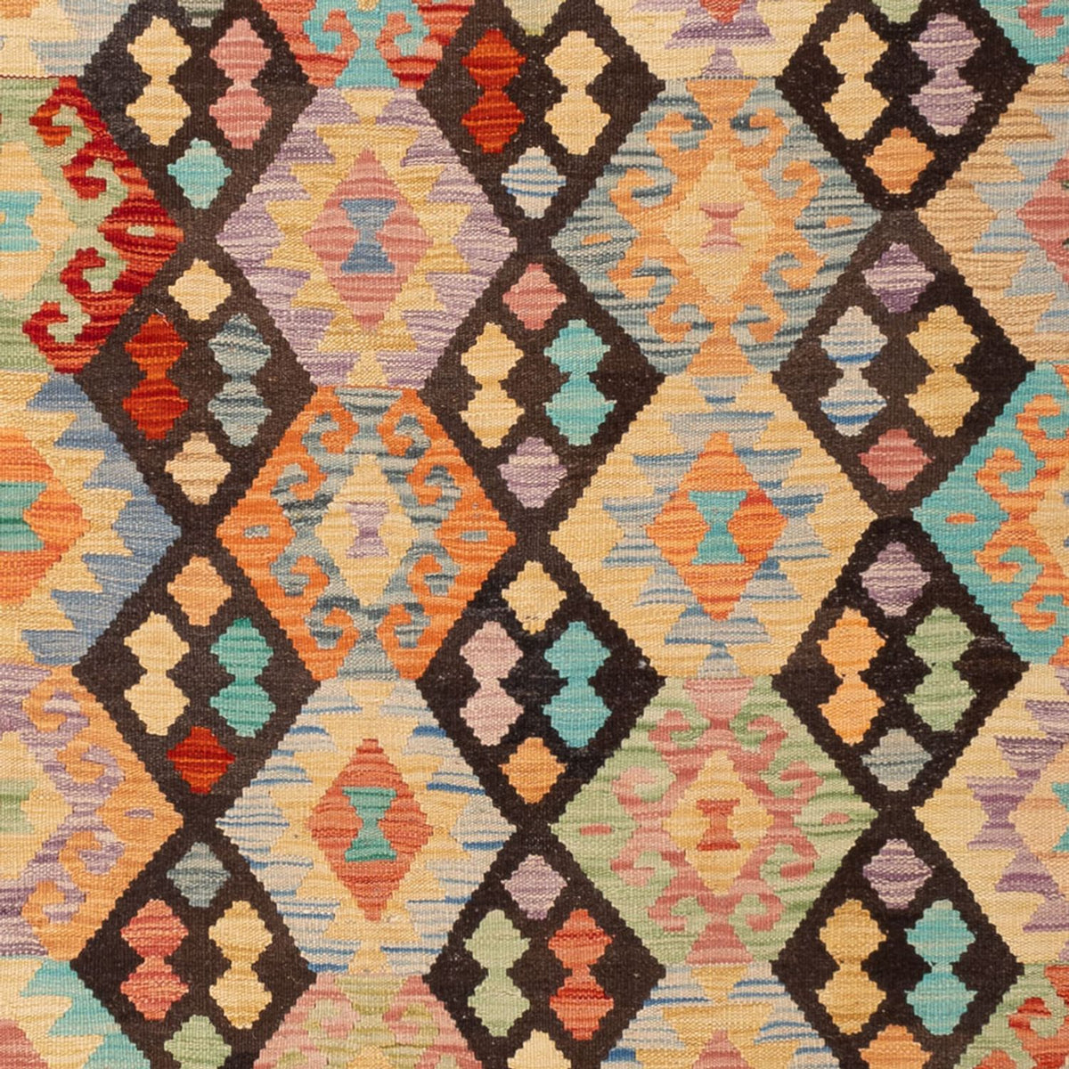 Kelim tapijt - Splash - 307 x 199 cm - veelkleurig