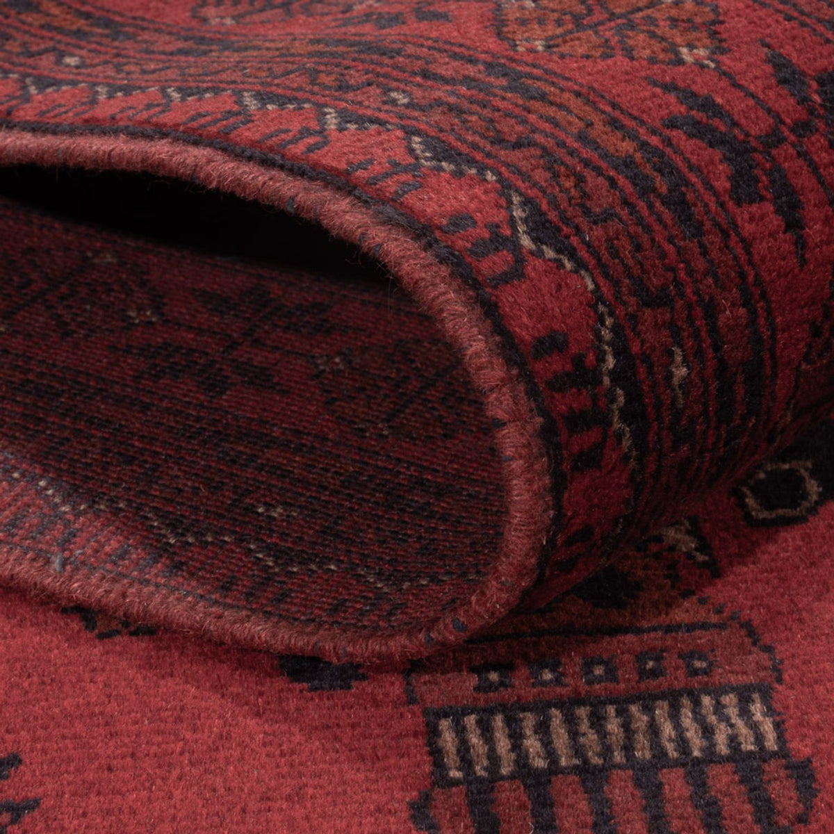 Afghaans tapijt - Kunduz - 190 x 121 cm - donkerrood