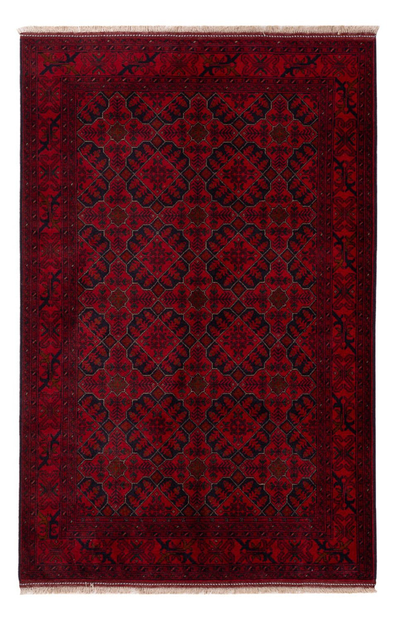 Afghaans tapijt - Kunduz - 195 x 123 cm - donkerrood