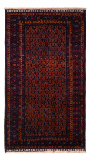 Loper Baluch tapijt - 200 x 114 cm - donkerrood