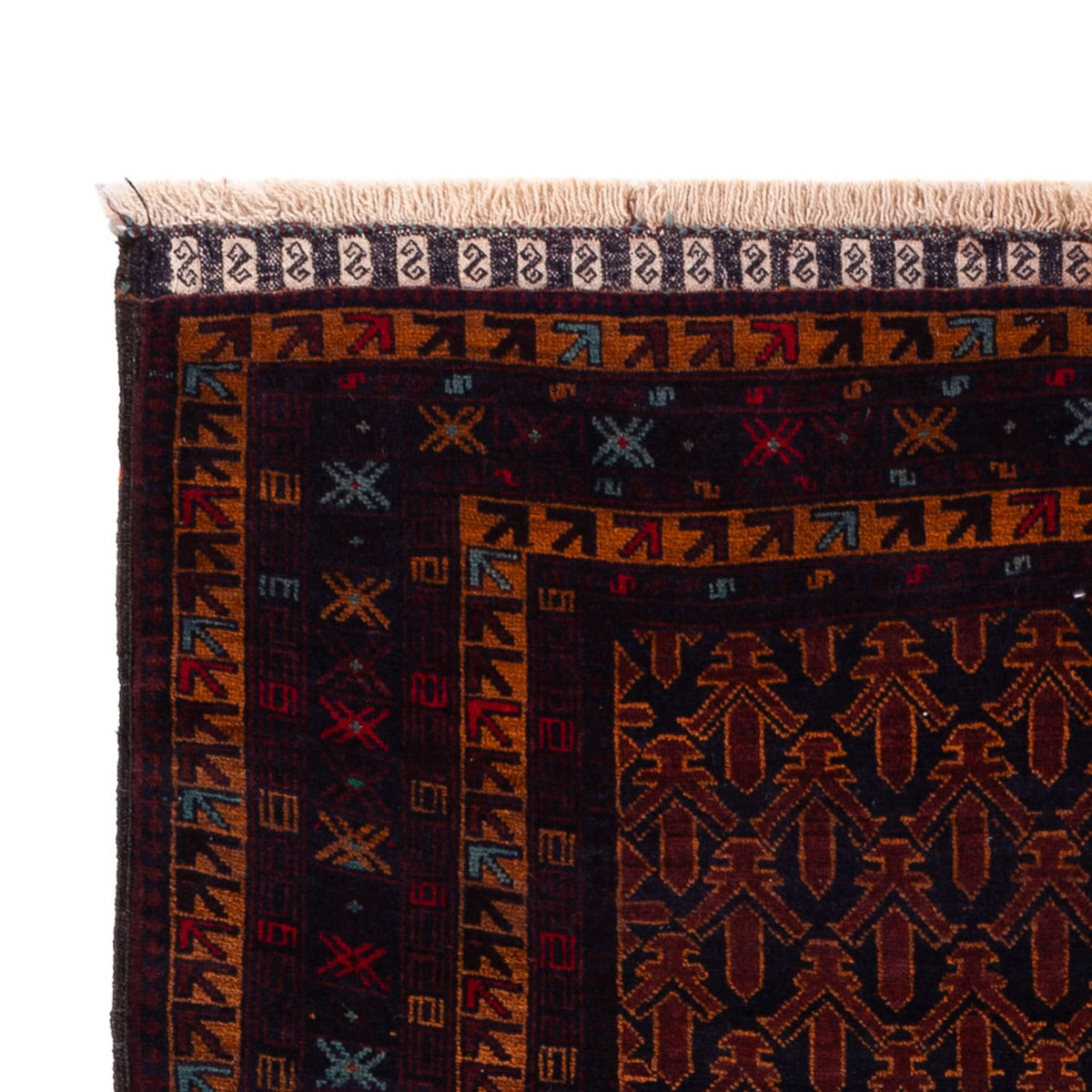 Loper Baluch tapijt - 200 x 114 cm - donkerrood