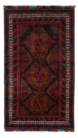 Baluch tapijt - 198 x 116 cm - donkerrood