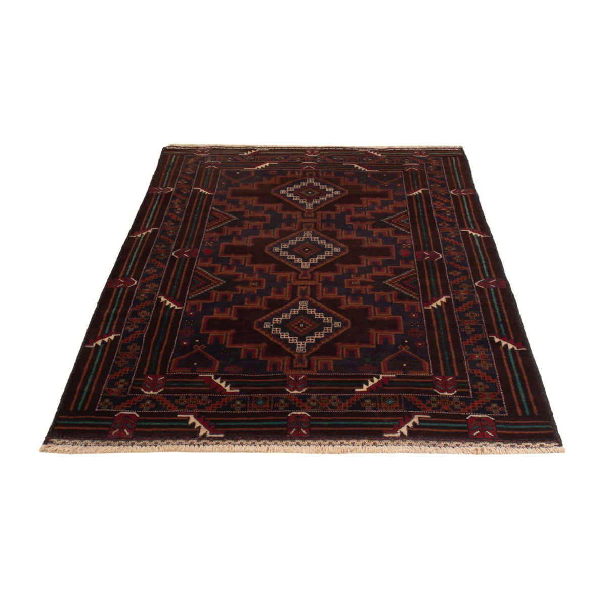 Baluch tapijt - 208 x 119 cm - donkerrood