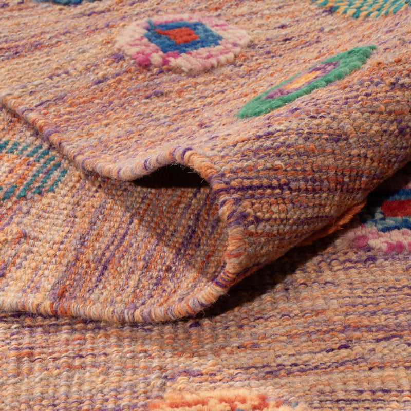 Kelim tapijt - Splash - 298 x 215 cm - roze