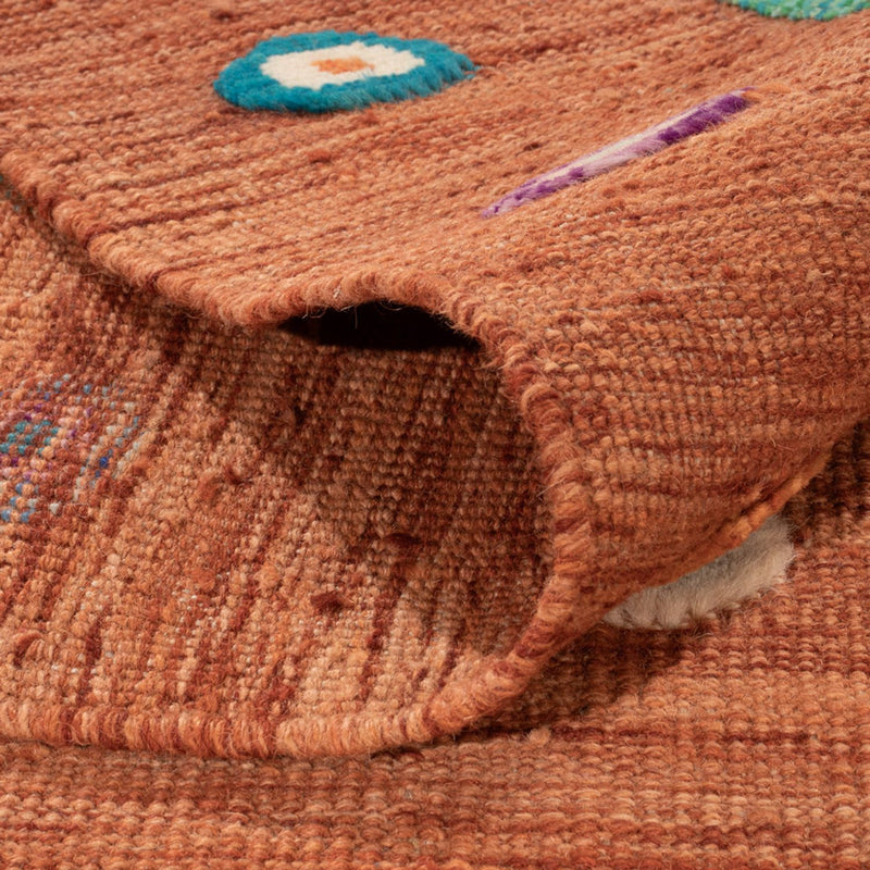 Kelim tapijt - Splash - 290 x 207 cm - oranje