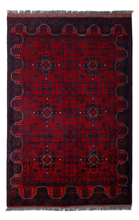 Afghaans tapijt - Kunduz - 194 x 126 cm - donkerrood