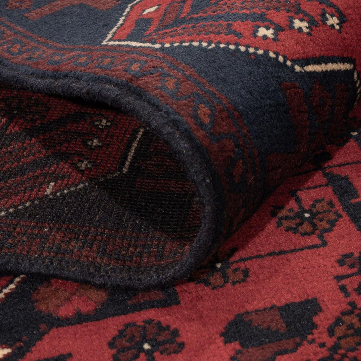 Afghaans tapijt - Kunduz - 194 x 126 cm - donkerrood