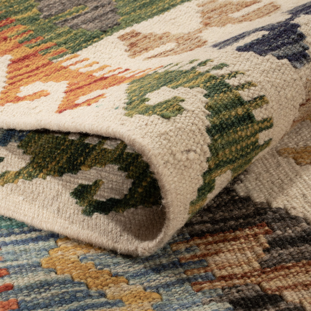 Kelim Teppich - Splash - 197 x 153 cm - bunt