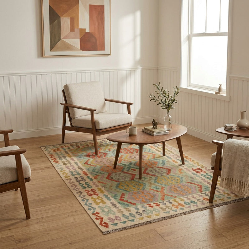 Kilim Maimana Tapijt 240x170cm - Wollen tapijt