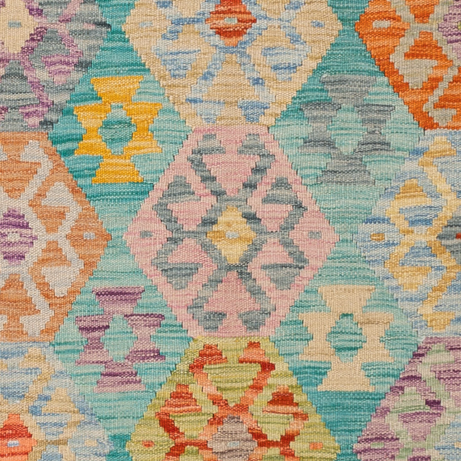 Kelim Teppich - Splash - 193 x 151 cm - bunt