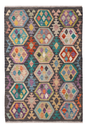 Kelim Teppich - Splash - 151 x 100 cm - bunt