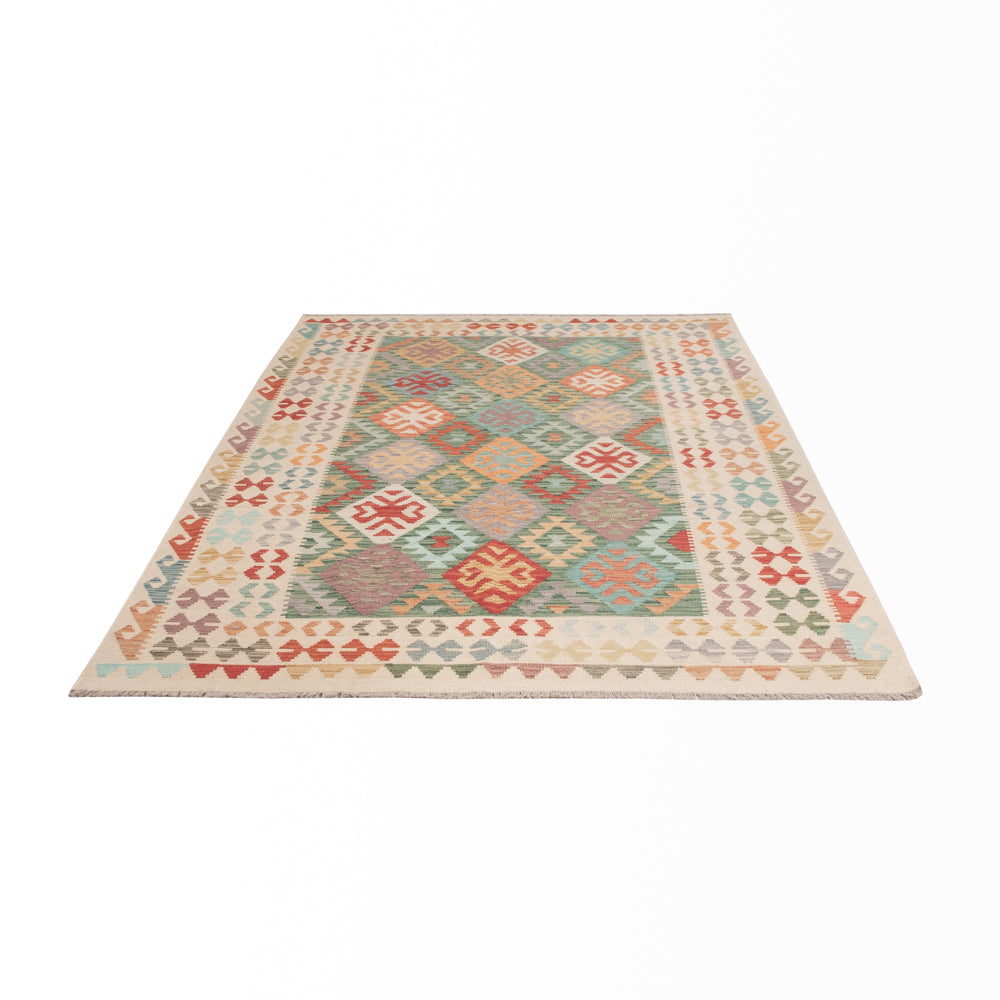 Kelim Teppich - Splash - 252 x 171 cm - bunt