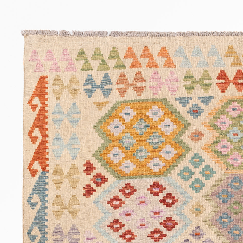 Kelim Teppich - Splash - 253 x 178 cm - bunt