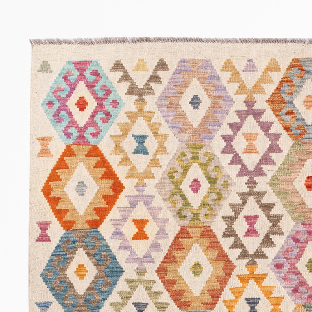 Kilim Maimana Tapijt 241x178cm - Wollen tapijt