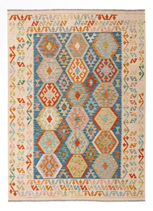 Kelim Teppich - Splash - 241 x 178 cm - bunt