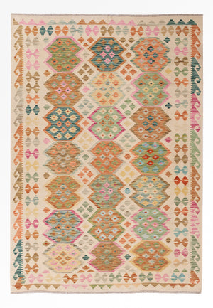 Kelim Teppich - Splash - 244 x 170 cm - bunt