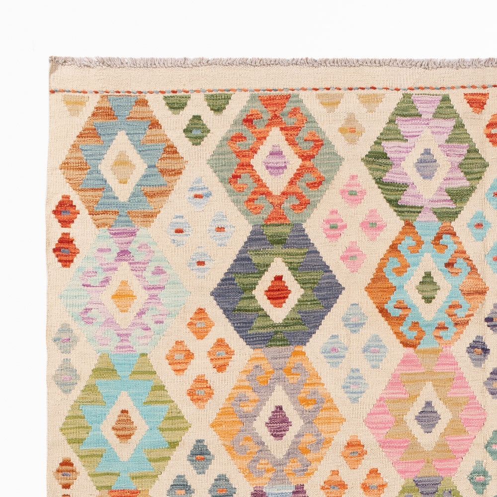 Kilim Maimana Tapijt 241x180cm - Wollen tapijt