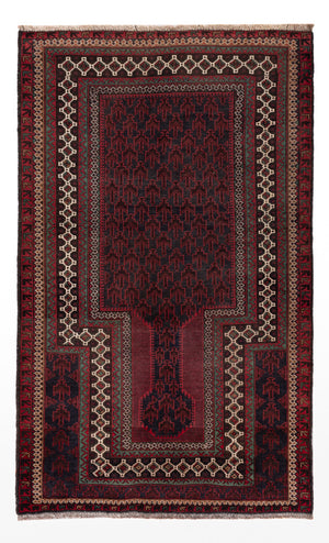 Belutsch Teppich - 152 x 88 cm - rot