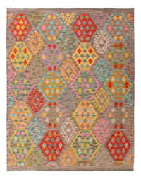 Kelim Teppich - Splash - 197 x 158 cm - bunt