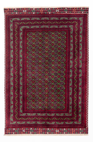 Afghan Teppich - Royal - 142 x 97 cm - grün