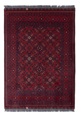 Afghan Teppich - 141 x 101 cm - rot
