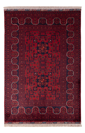 Afghan Teppich - Kunduz - 147 x 100 cm - rot