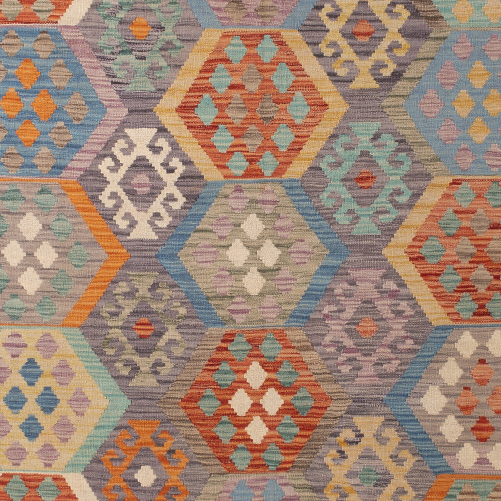 Kelim Teppich - Splash - 353 x 250 cm - bunt