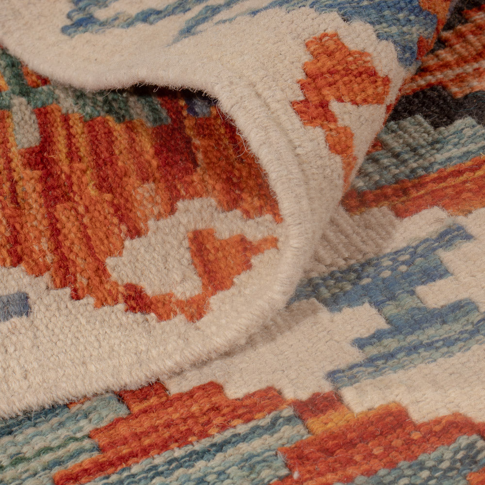 Kelim tapijt - Splash vierkant  - 102 x 101 cm - veelkleurig