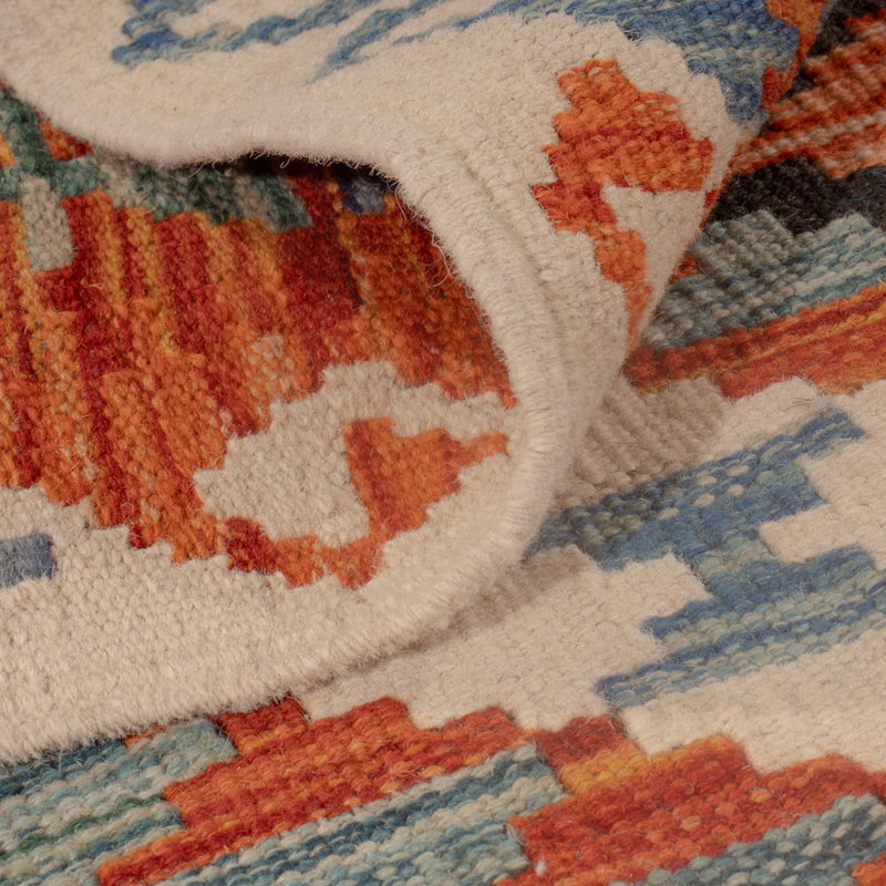 Kelim tapijt - Splash vierkant  - 102 x 101 cm - veelkleurig