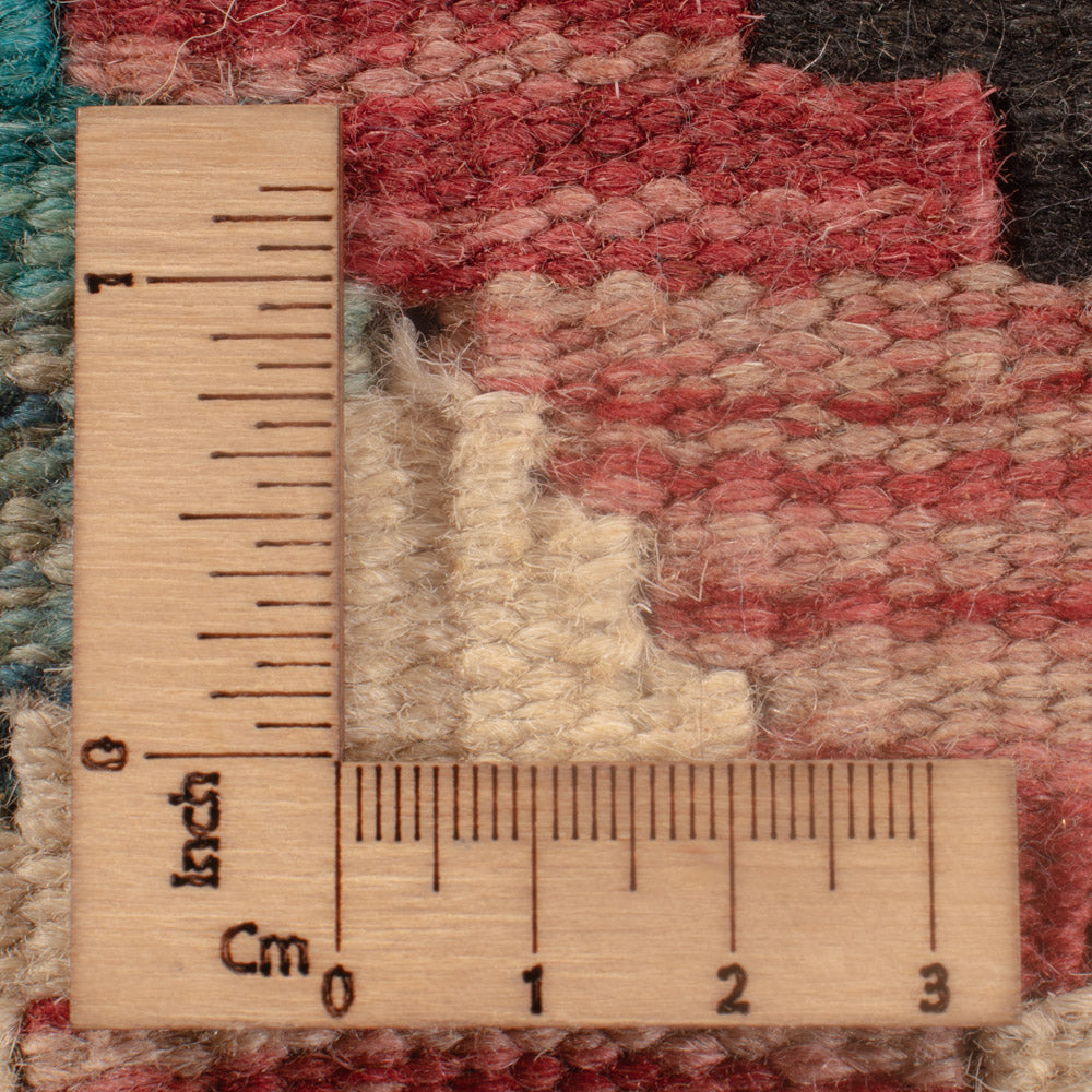 Kelim tapijt - Splash vierkant  - 102 x 101 cm - veelkleurig