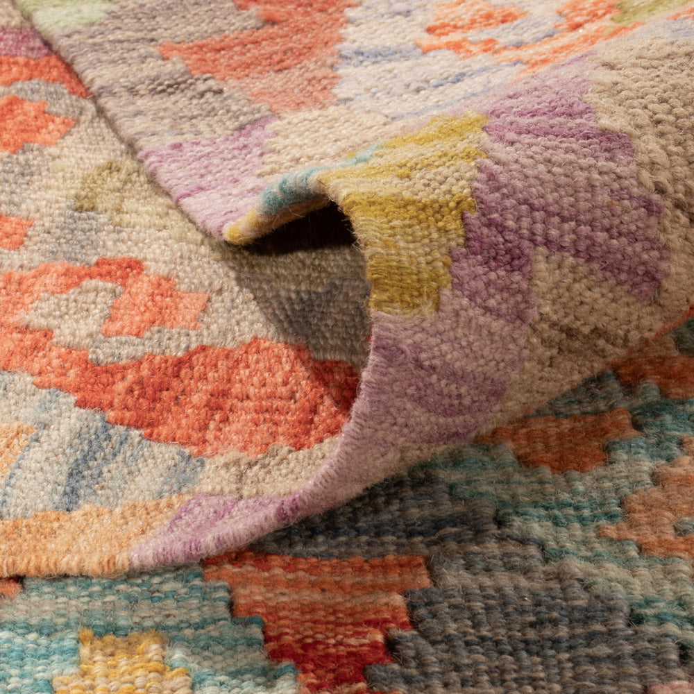 Kelim Teppich - Splash - 347 x 254 cm - bunt