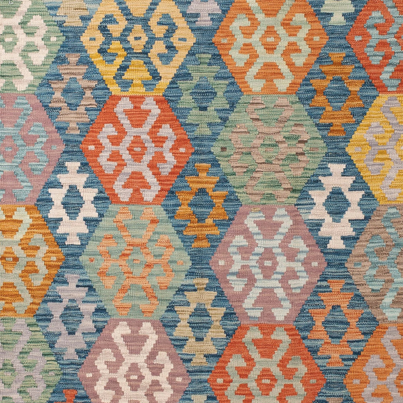 Kelim Teppich - Splash - 290 x 253 cm - bunt