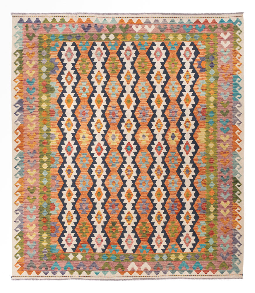 Kelim Teppich - Splash - 299 x 261 cm - bunt