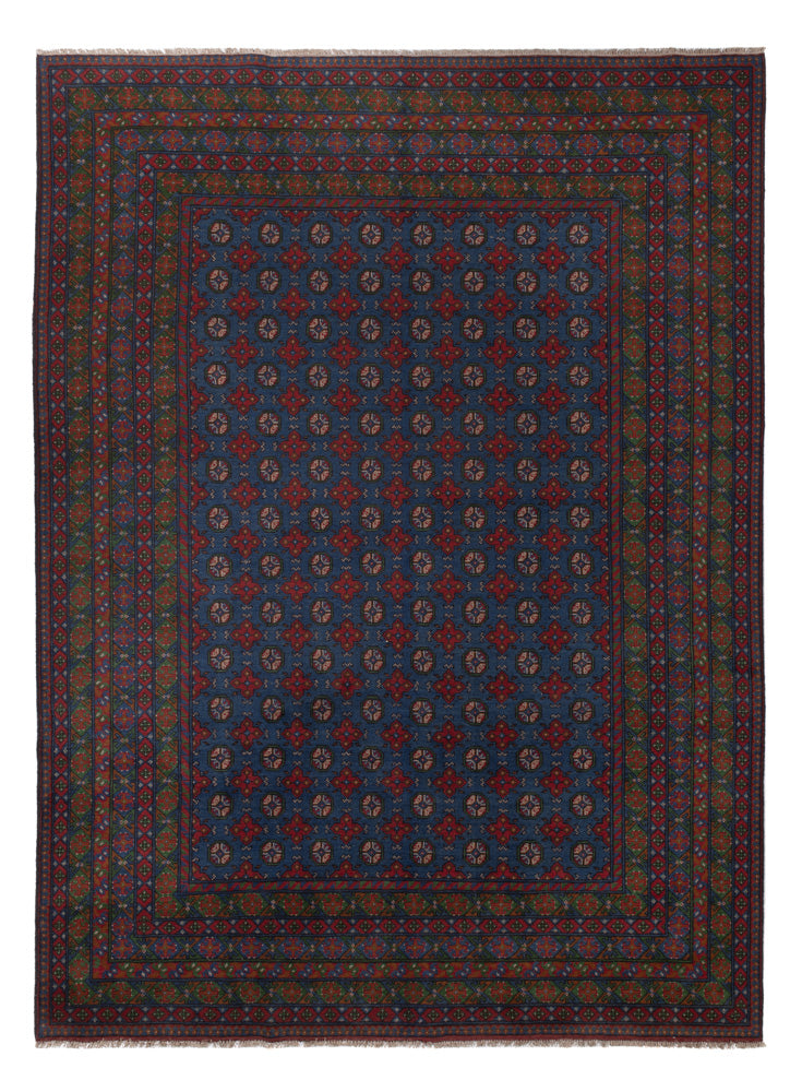 Afghan Teppich - Filpa - 355 x 252 cm - blau