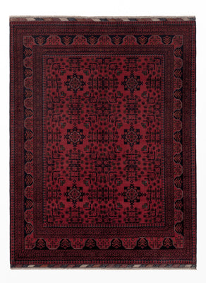 Afghaans tapijt - Kunduz - Koninklijke - 196 x 148 cm - rood