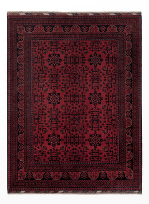 Afghaans tapijt - Kunduz - Koninklijke - 196 x 148 cm - rood